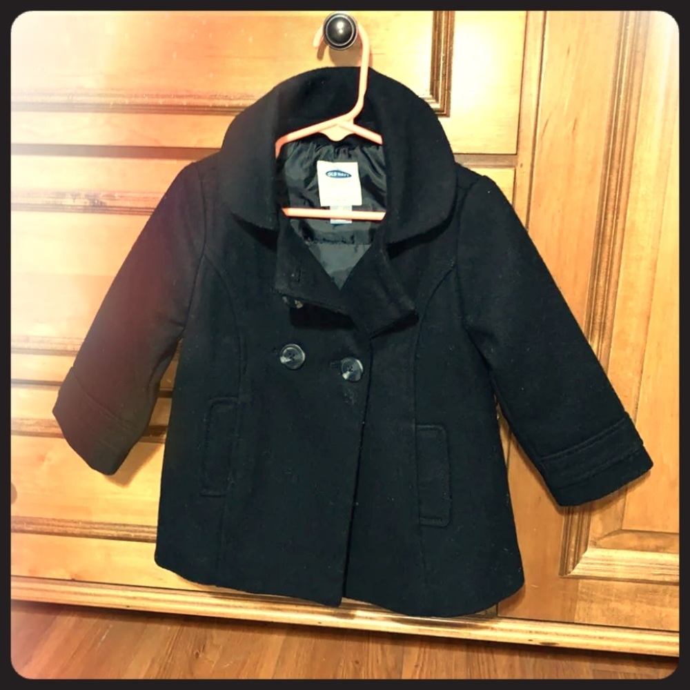 Old navy black pea coat